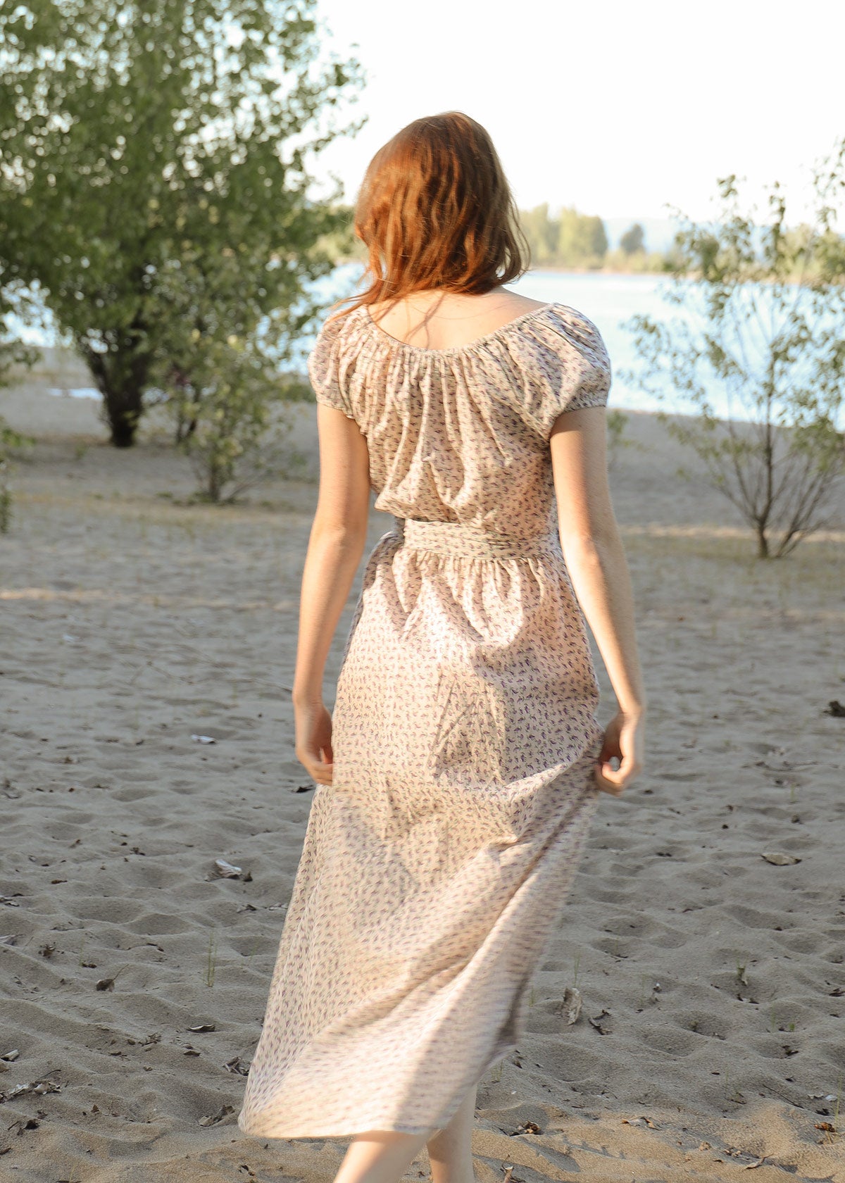 Atèlette Lavender Floral Button Down Midi Dress - CALAIS - Consciously Crafted